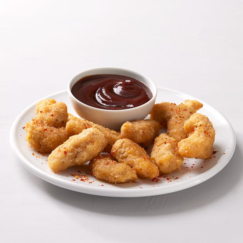 Chicken bites m/BBQ-saus